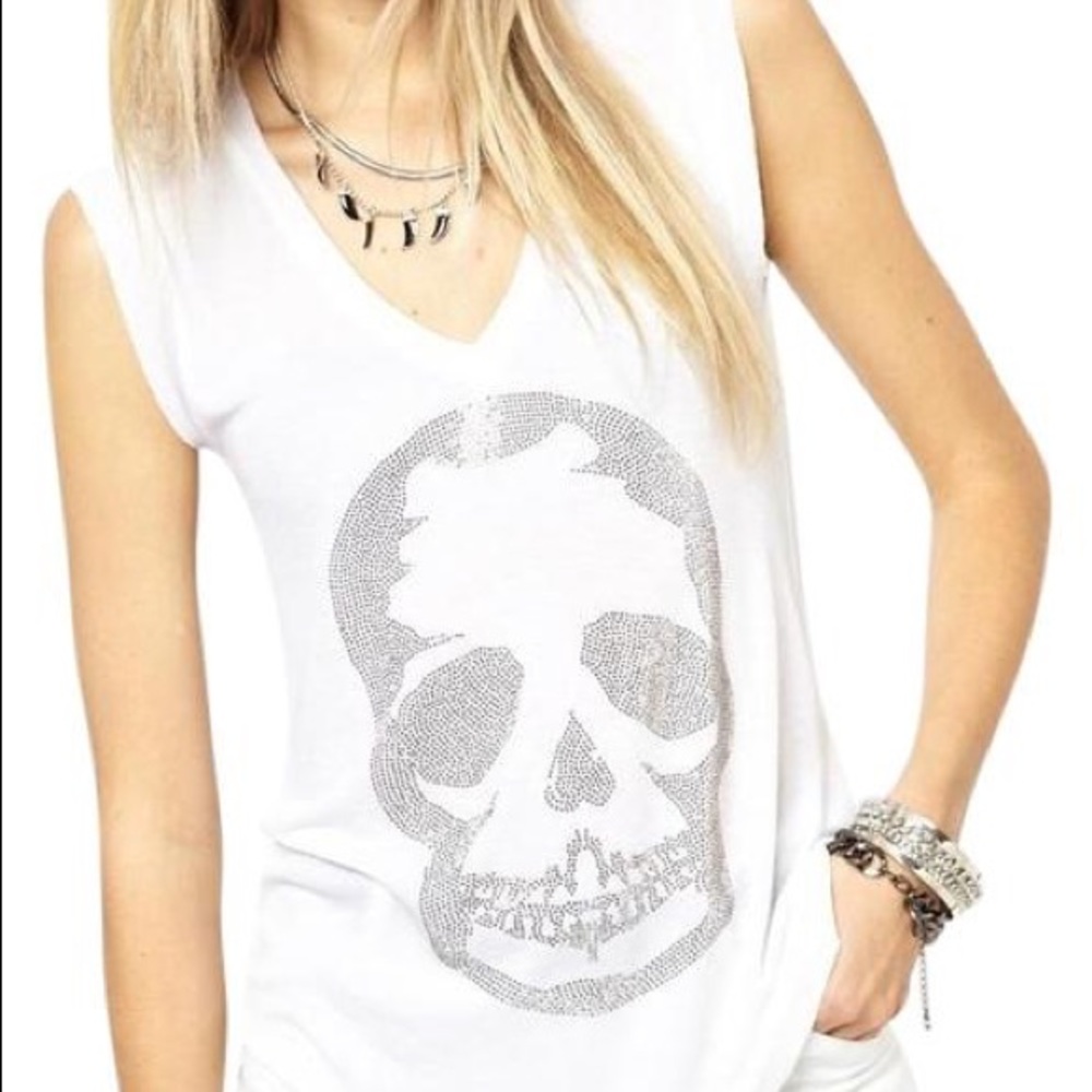Zadig & Voltaire Skull Tank Top Navy